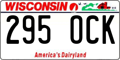 WI license plate 295OCK