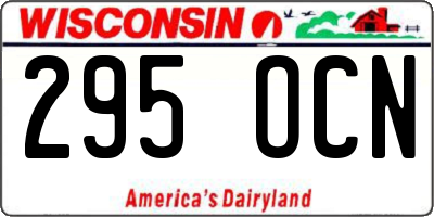 WI license plate 295OCN