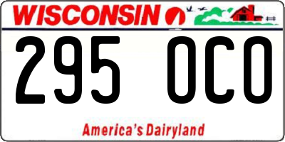 WI license plate 295OCO