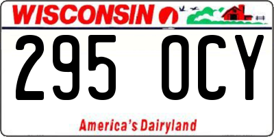 WI license plate 295OCY