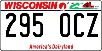 WI license plate 295OCZ
