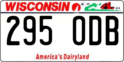 WI license plate 295ODB