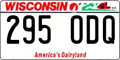 WI license plate 295ODQ