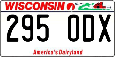 WI license plate 295ODX