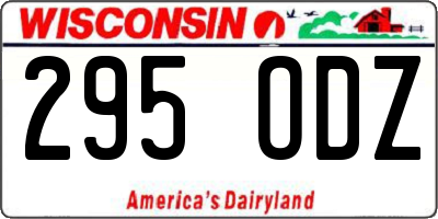 WI license plate 295ODZ