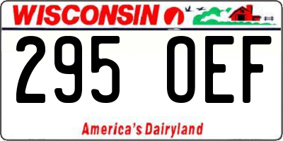 WI license plate 295OEF
