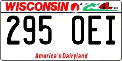 WI license plate 295OEI