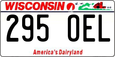 WI license plate 295OEL