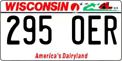 WI license plate 295OER