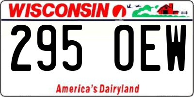 WI license plate 295OEW