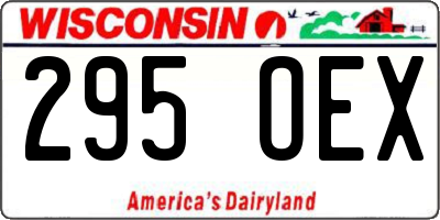 WI license plate 295OEX