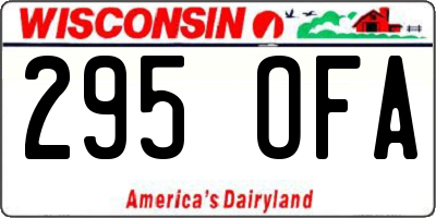 WI license plate 295OFA