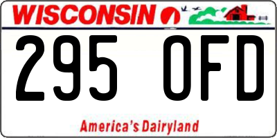 WI license plate 295OFD