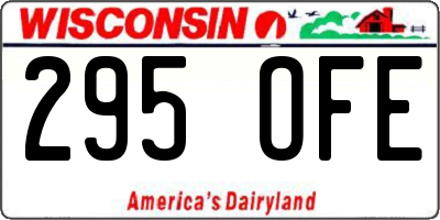 WI license plate 295OFE