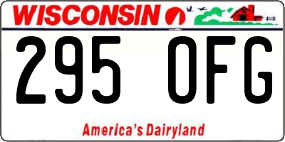 WI license plate 295OFG