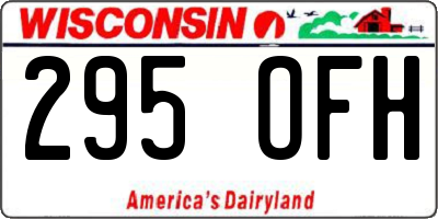 WI license plate 295OFH