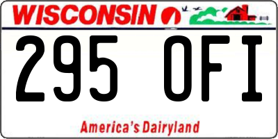 WI license plate 295OFI