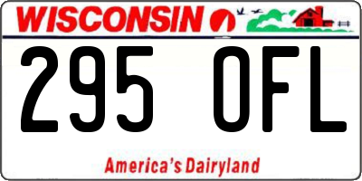WI license plate 295OFL