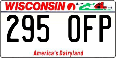 WI license plate 295OFP
