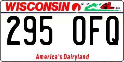 WI license plate 295OFQ