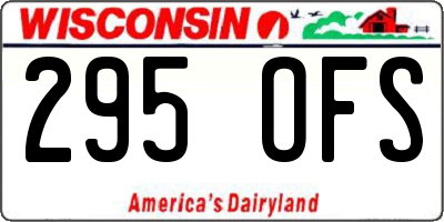WI license plate 295OFS