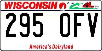 WI license plate 295OFV