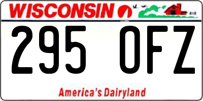 WI license plate 295OFZ