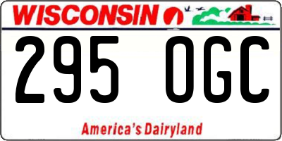 WI license plate 295OGC
