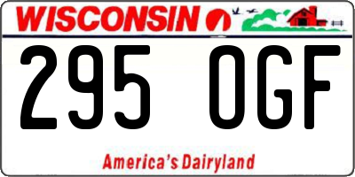 WI license plate 295OGF