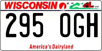 WI license plate 295OGH
