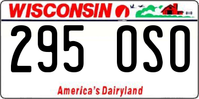 WI license plate 295OSO