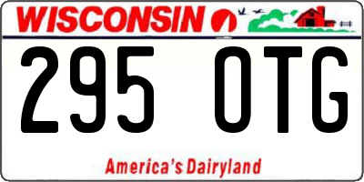WI license plate 295OTG