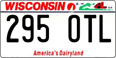 WI license plate 295OTL
