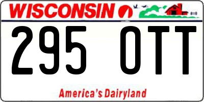 WI license plate 295OTT