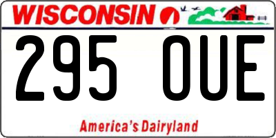 WI license plate 295OUE