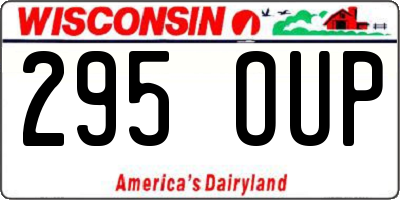 WI license plate 295OUP