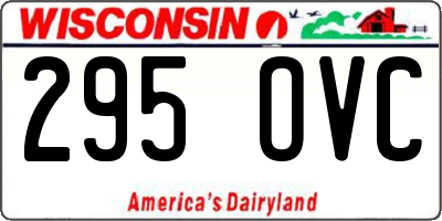 WI license plate 295OVC