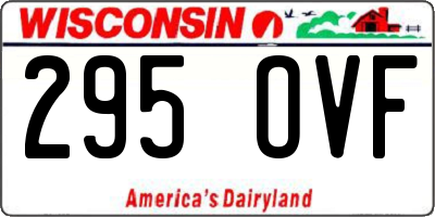 WI license plate 295OVF