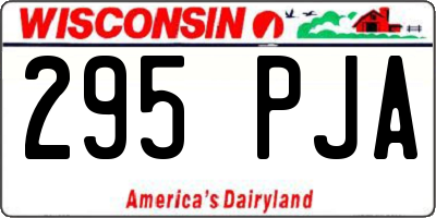 WI license plate 295PJA