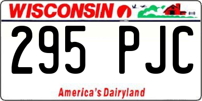 WI license plate 295PJC