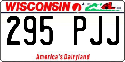 WI license plate 295PJJ