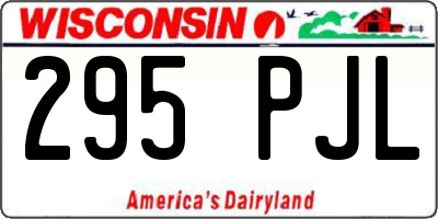 WI license plate 295PJL