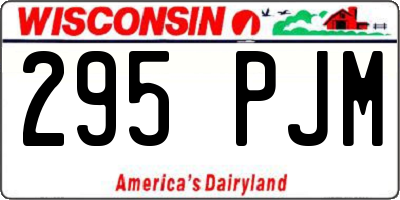 WI license plate 295PJM