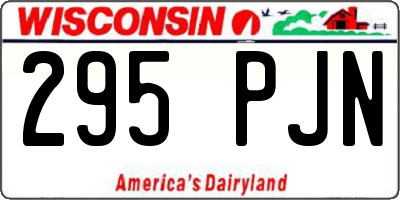 WI license plate 295PJN