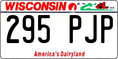 WI license plate 295PJP
