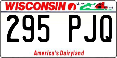 WI license plate 295PJQ