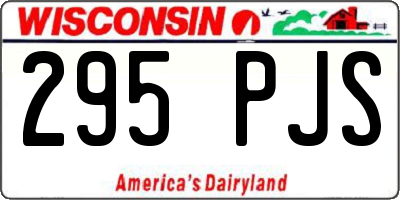 WI license plate 295PJS