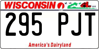 WI license plate 295PJT