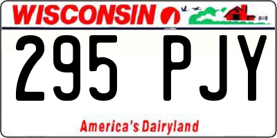 WI license plate 295PJY
