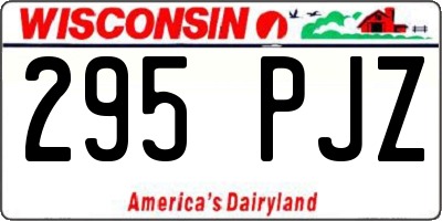 WI license plate 295PJZ